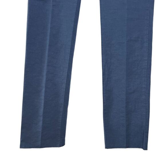 NEW Officine Generale Paul Pant SIZE 50 US 33 Unhemmed Navy Linen Trousers NWT - Picture 12 of 15